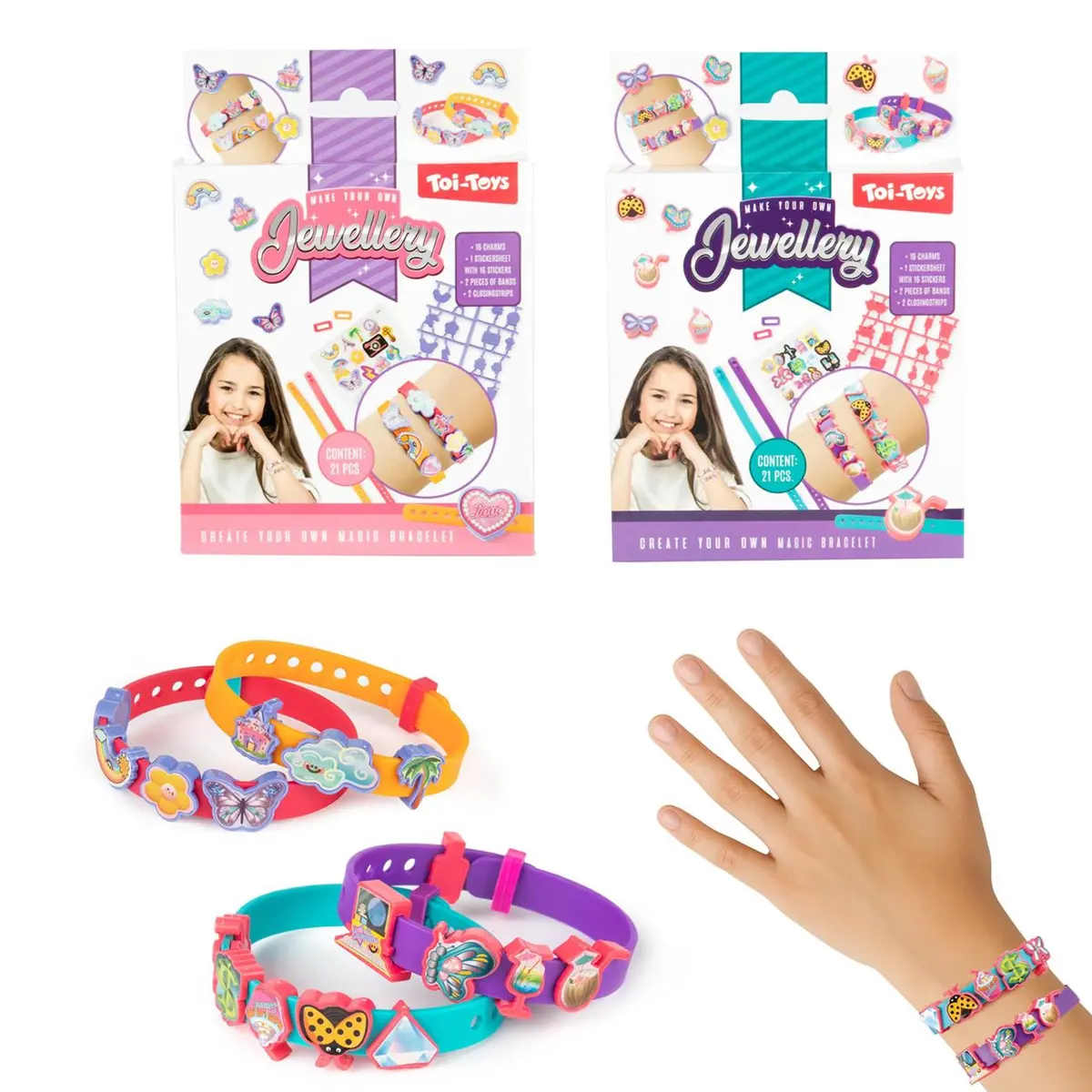 Toi-Toys Armbanden Maken 2St Met Stickers 1
