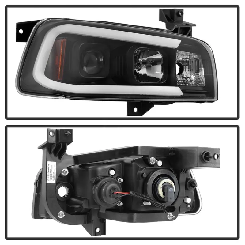 Spyder Dodge Charger 06-10 Projector Headlights - Led Light Bar - Black Pro-Yd-Dch05v2-Lb-Bk 2