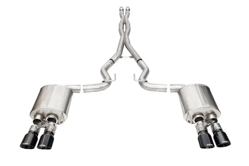 Corsa 2024-2025 Ford Mustang V8 5.0L 3In Cat-Back Exhaust System W/ Twin 4In Black Pro-Series Tips 1