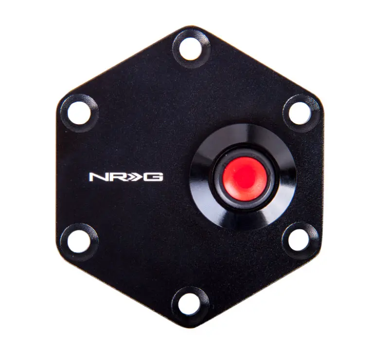 Nrg Hexagnal Steering Wheel Ring W/Horn Button - Black 1