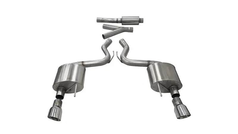 Corsa 2015-2017 Ford Mustang Ecoboost 2.3T Sport 3In Cat-Back Dual Rear Exit Polished Tips 1