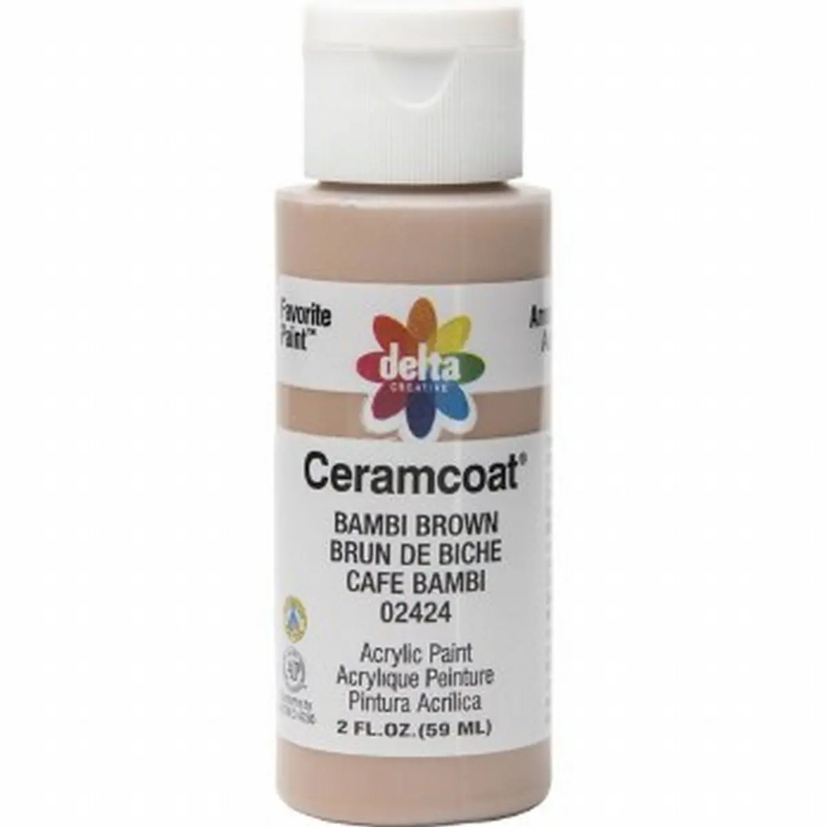 Delta • Ceramcoat Mat Acrylic Paint Bambi Brown 1
