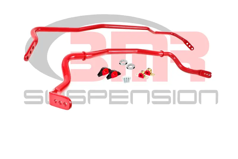 Bmr 15-17 S550 Mustang Front & Rear Sway Bar Kit W/ Bushings - Red 1