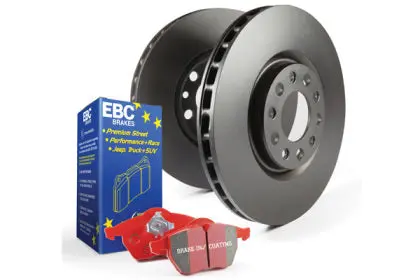Ebc 2005-2023 Chrysler 300C / Dodge Charger & Challenger 5.7 Usr Slotted Rear Rotors W/ Redstuff Pads 2