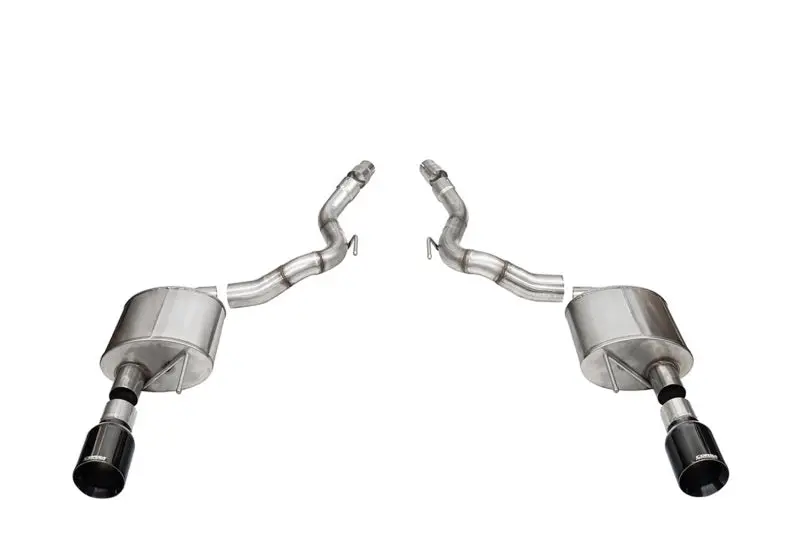 Corsa 24+ Ford Mustang Gt Sport Axle-Back Dual Rear Exit With 4.5In Black Pvd Straight Cut Tips 1