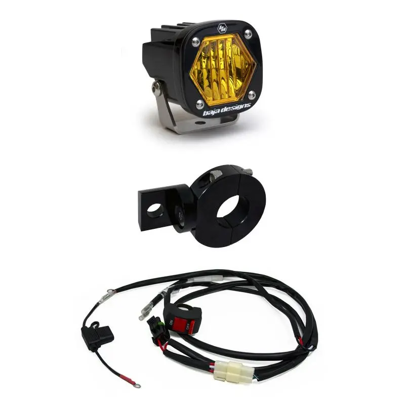 Baja Designs S1 Wide Cornering Electric Start Pit Bike Led Light - Amber 1