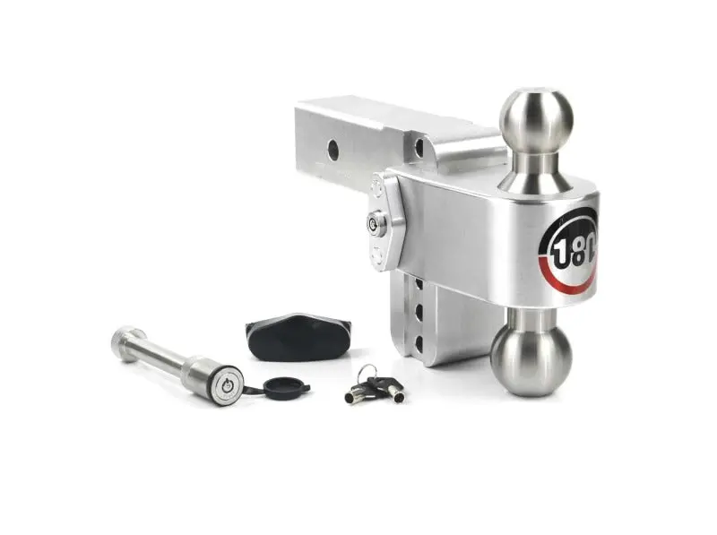 Weigh Safe 180 Hitch 4In Drop Hitch & 2.5In Shank (10K/18.5K Gtwr) W/Ws05 - Aluminum 1