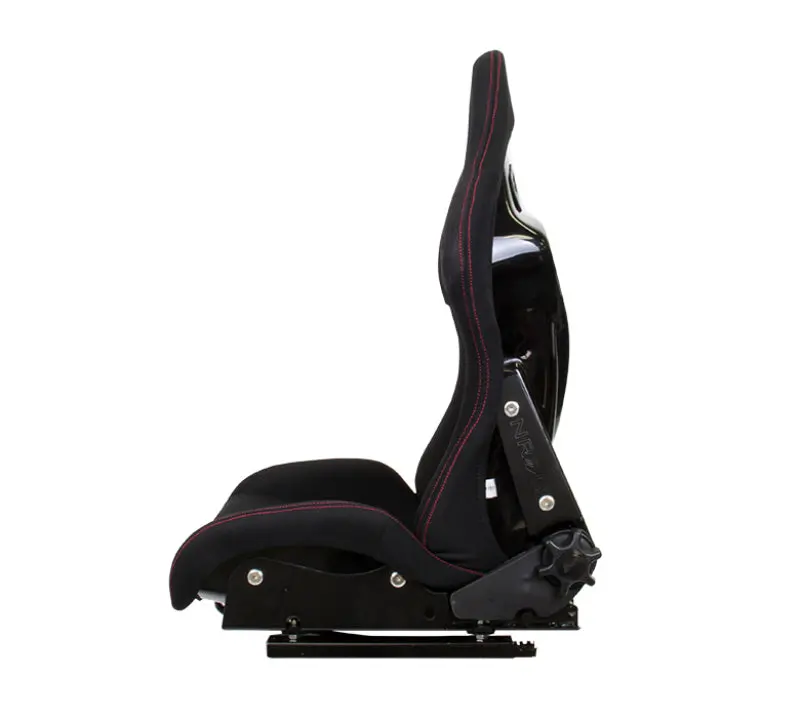 Nrg Frp Bucket Seat - Reclinable (Black Cloth W/Red Stiting) 1