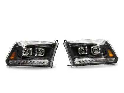 Raxiom 09-18 Ram 1500 Led Projector Headlights W/ Switchback Turn Signals- Blk Housing (Clear Lens) 1