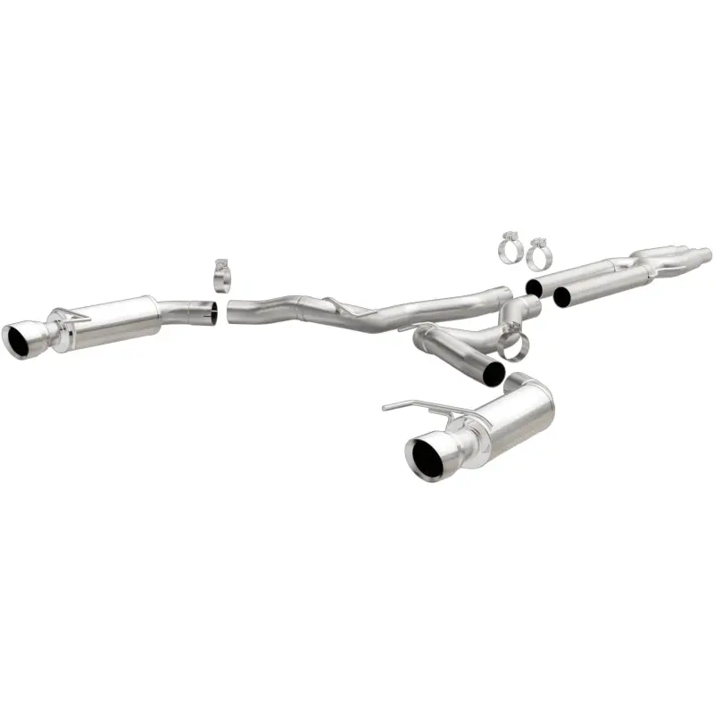 Magnaflow Cat Back, Ss, 3In, Competition, Dual Split Polished 4.5In Tips 2015 Ford Mustang Gt V8 5.0 1
