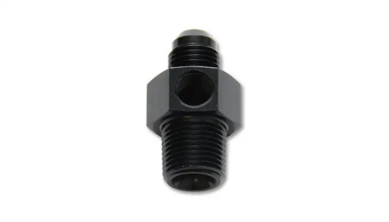 Vibrant -8An Male To 3/8In Npt Male Union Adapter Fitting W/ 1/8In Npt Port 1