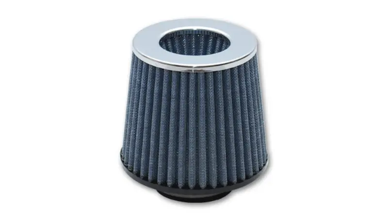 Vibrant Open Funnel Perf Air Filter (5In Cone O.D. X 5In Tall X 4.5In Inlet I.D.) Chrome Filter Cap 1