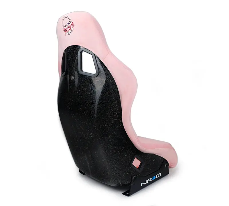 Nrg Frp Bucket Seat Prisma Edition W/ Pearlized Back And Pink Alcantara (Medium) 1