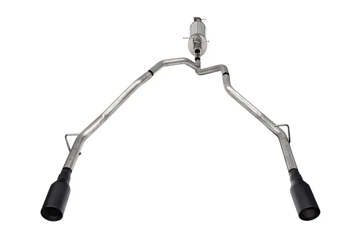 Corsa 25-26 Ram Twin Turbo 2.5In Stainless Steel Sport Cat-Back Dual Rear Exit 5.0In Black Tips 1