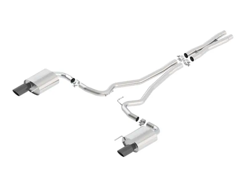 Borla Atak S Cat-Back 15-17 Ford Mustang Gt 5.0L V8 Mt/At 2.5In Pipe 4In Tip (Black Chrome) 1