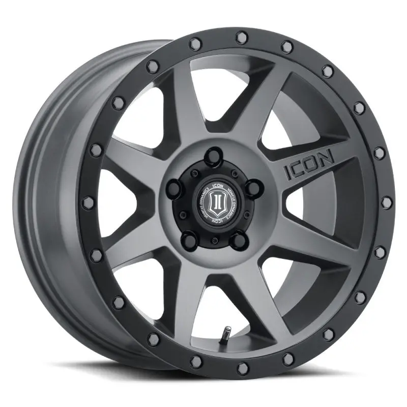 Icon Rebound 17X8.5 5X5.5 0Mm Offset 4.75In Bs 77.9Mm Bore Titanium Wheel 1