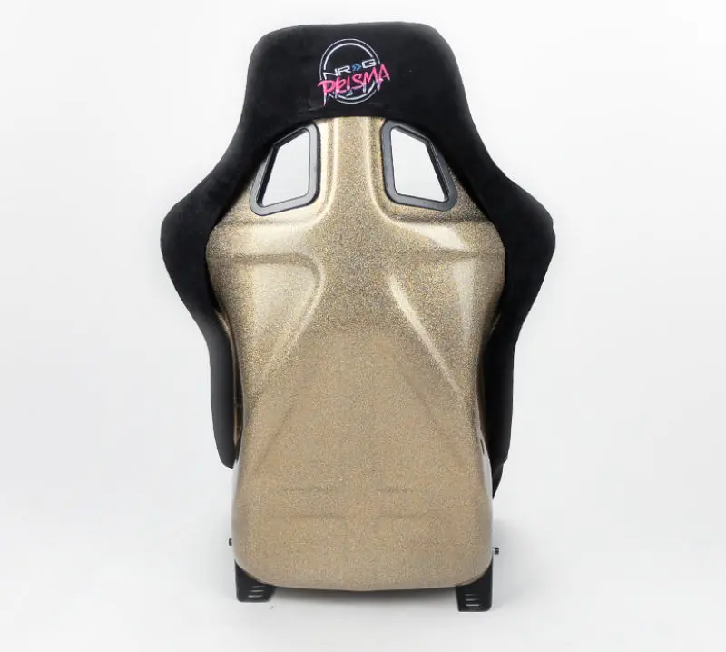 Nrg Frp Bucket Seat Ultra Edition - Large (Black Alcantara/Gold Glitter Back) 1
