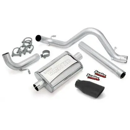 Banks Power 12-15 Jeep 3.6L Wrangler Unlimited - 4Dr Monster Exh Sys - Ss Single Exh W/ Black Tip 1
