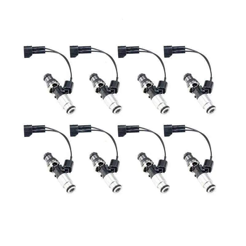 Injector Dynamics Id1050x Injectors 14Mm (Grey) Adaptor Top Bottom (Silver) Adaptor (Set Of 8) Hemi 5.7/6.4/6.1L 1