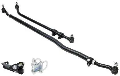 Rockjock Jl/Jt Currectlync Steering System Forged Drag Link 42Mm Tie Rod Tube W/Stabilizer Brackets 1