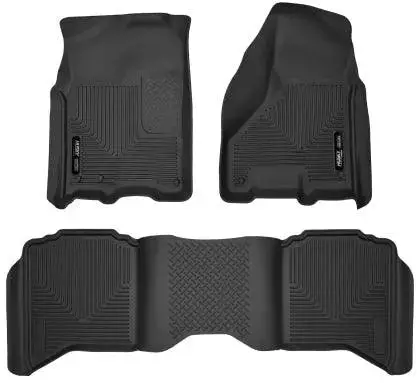 Husky Liners 09-18 Dodge Ram 1500 Crew Cab X-Act Contour Front & Second Seat Floor Liners - Black 1