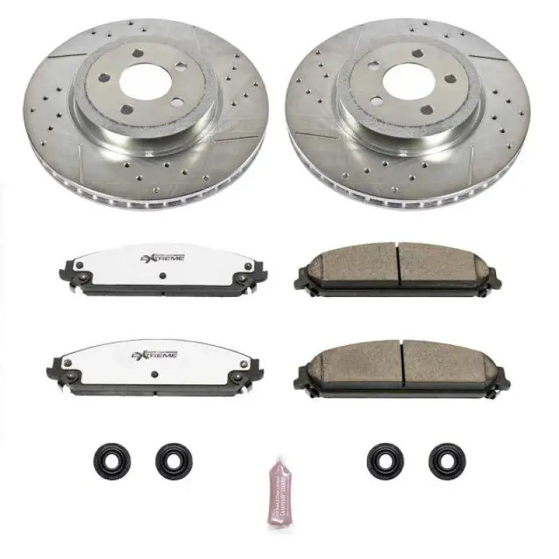 Powerstop 2005-2022 Dodge Charger/300/Challenger Front Z26 Street Warrior Brake Kit(2 Piston Front) 1