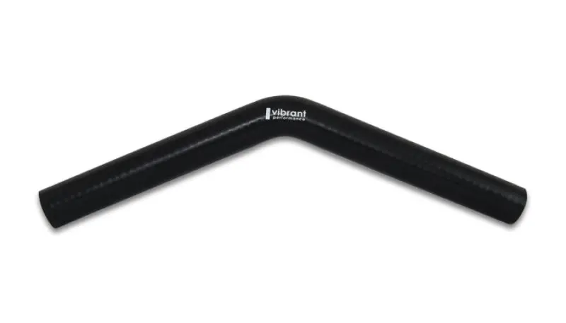 Vibrant 4 Ply Reinforced Silicone Elbow Connector - 1.25In Id X 8In Leg 45 Deg Elbow (Black) 1
