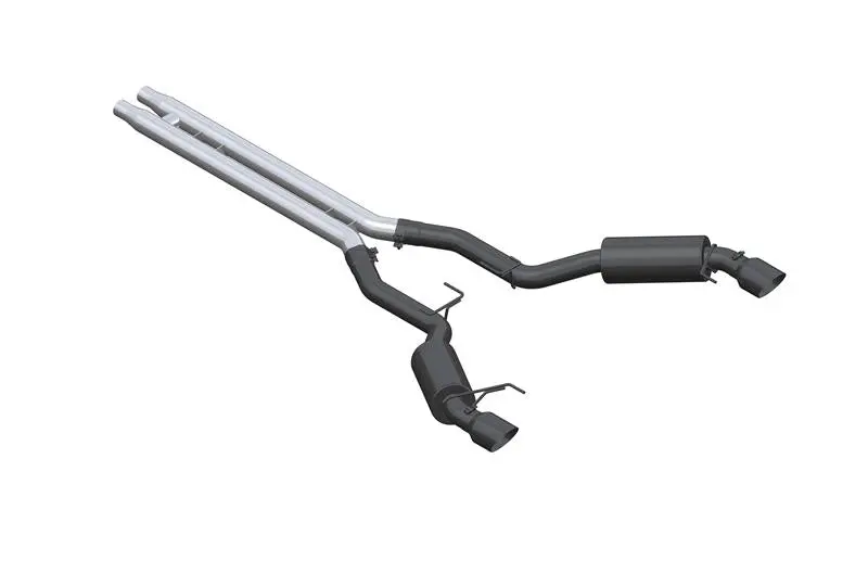 Mbrp 15-17 Ford Mustang Gt 5.0 3In Cat Back Dual Split Rear Race Version 4.5In Tips - Black Coated 1