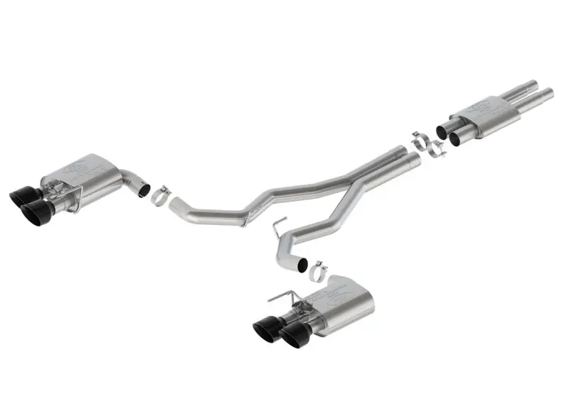 Ford Racing 2024 Mustang Dark Horse 5.0L Cat-Back Sport Active Exhaust - Black Tip 1