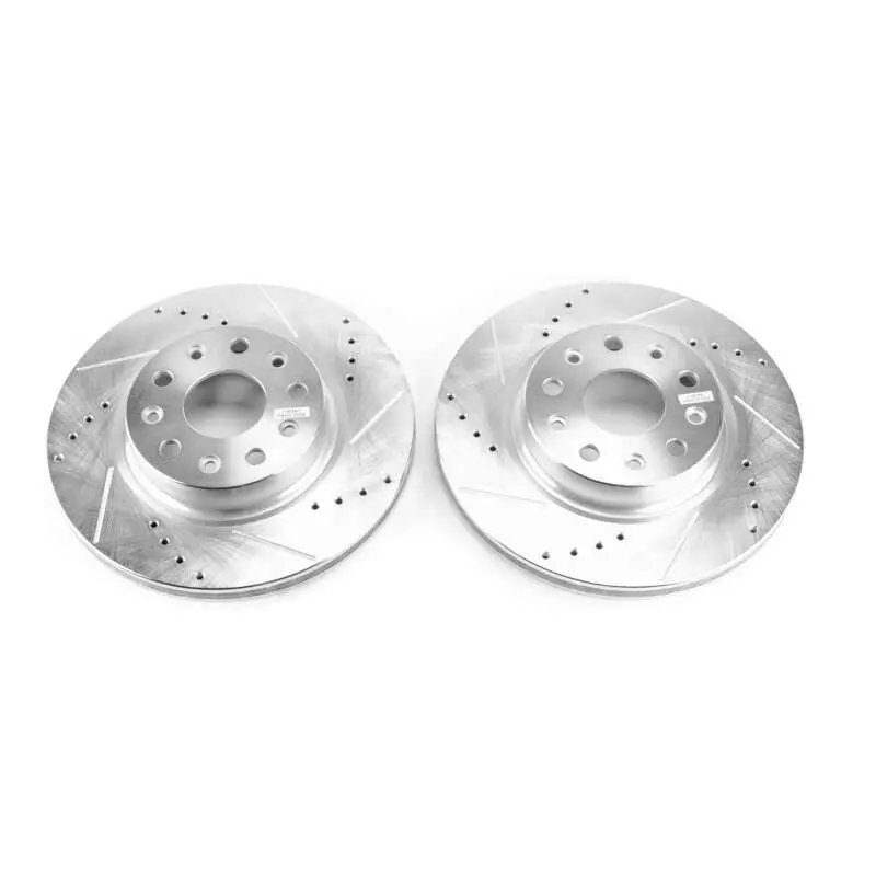 Power Stop 2018 Jeep Wrangler Front Evolution Drilled & Slotted Rotors - Pair 1