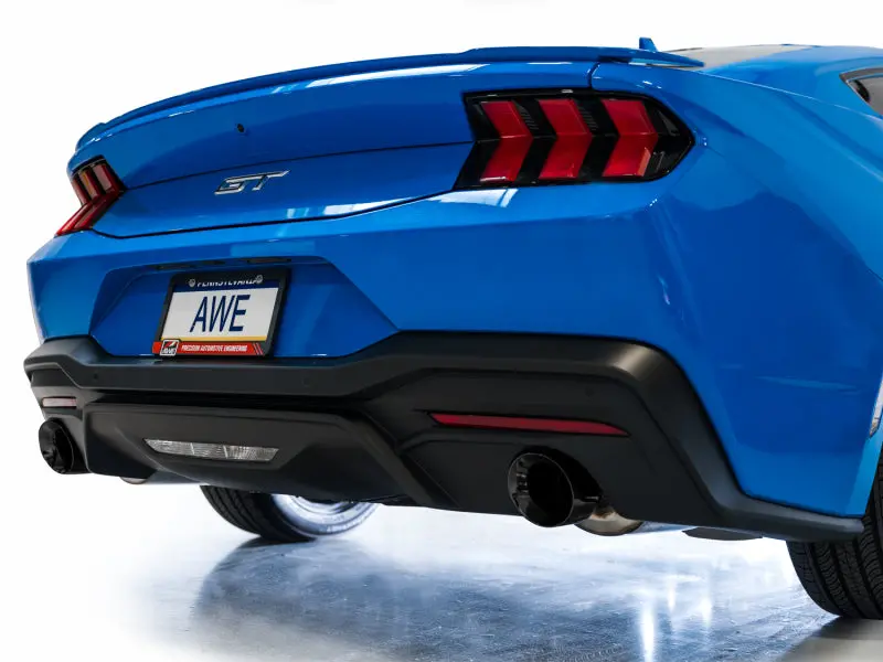 Awe 2024 Ford Mustang Gt Fastback S650 Rwd Track Edition Catback Exhaust W/ Dual Diamond Black Tips 2