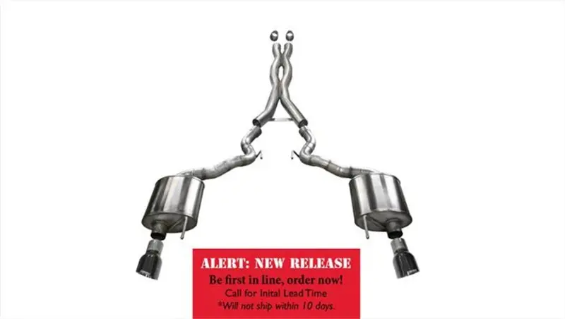Corsa 2015-2017 Ford Mustang Gt Convertible 5.0L V8 Black Xtreme Dual Rear Exit Exhaust 1