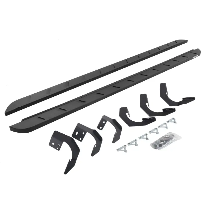 Go Rhino 15-22 Ram 1500 Qc 4Dr (Clssc Bdy) Rb10 Slim Running Boards Kit (Incl. Brackets) - Tex. Blk 1