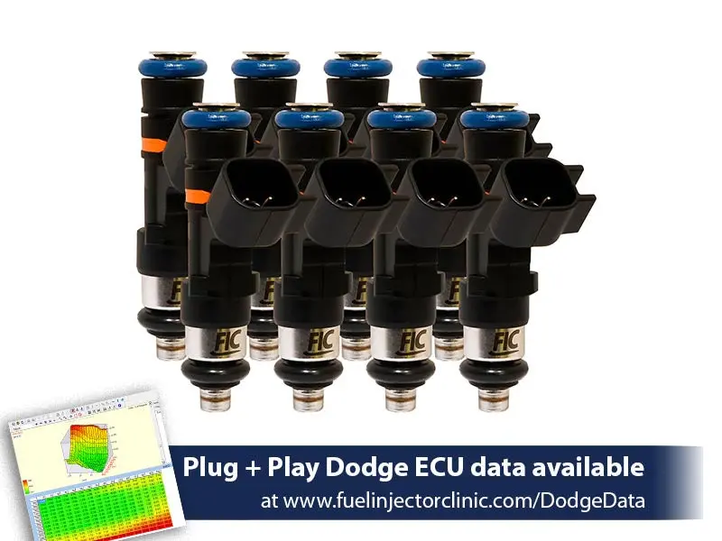 Fuel Injector Clinic 1400Cc (155 Lbs/Hr At Oe 58 Psi Fuel Pressure) Fic Fuel Injector Clinic Injector Set For Dodge Hemi Srt-8, 5.7 (High-Z) (Is153-1400H) 1