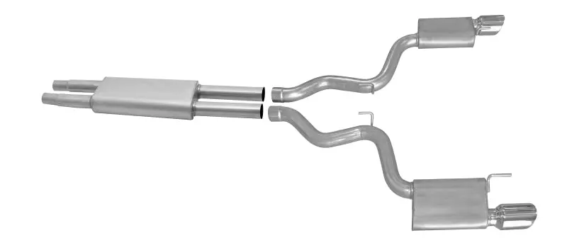 Gibson 15-17 Ford Mustang V6 3.7L 2.5In Cat-Back Dual Exhaust - Stainless 1