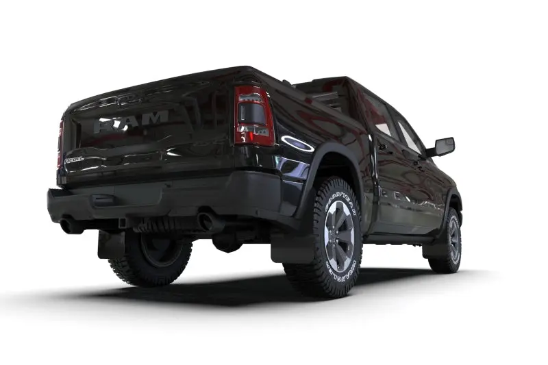 Rally Armor 19-25 Dodge Ram 1500 Rebel Black Ur Mud Flap W/Red Logo 2