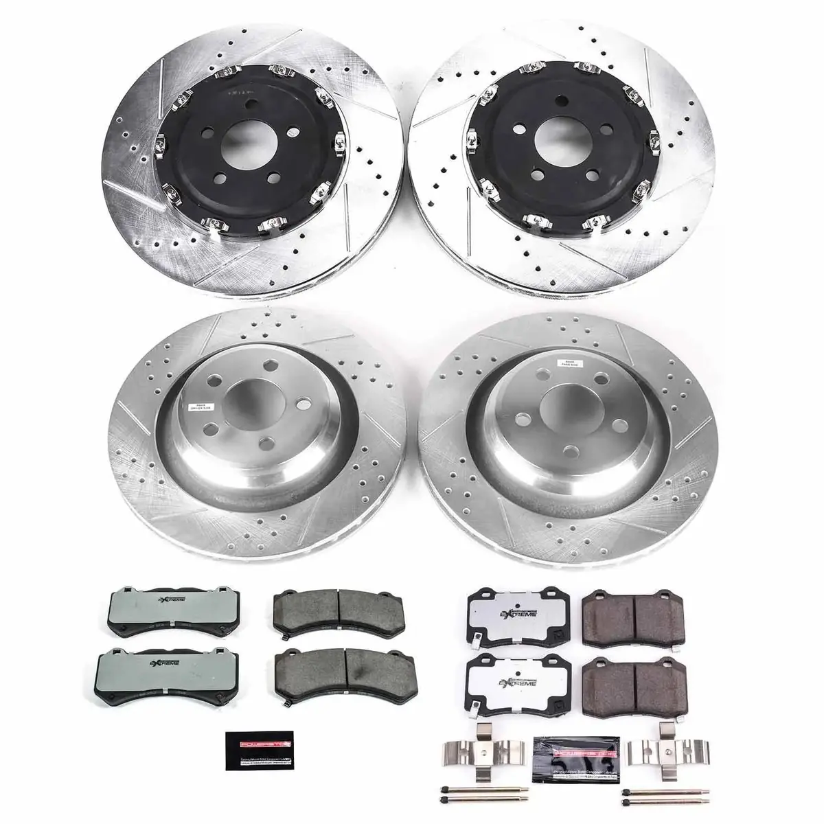 Powerstop Z26 Street Warrior Front & Rear Brake Kit For 2015-2021 Dodge Charger/Challenger 6 Piston 1