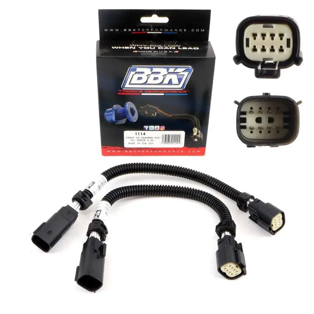 Dodge Hellcat 6.2L 6 Pin Front O2 Sensor Wire Harness Extensions 12 (Pair) 1