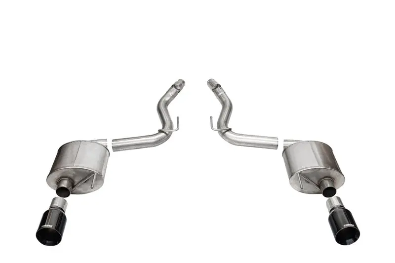 Corsa 24+ Frd Mustanggt Touring Axle-Back Ex.Sys 3.0In Dual Rear Exit W/4.5In Blk Pvd Straightcuttip 1