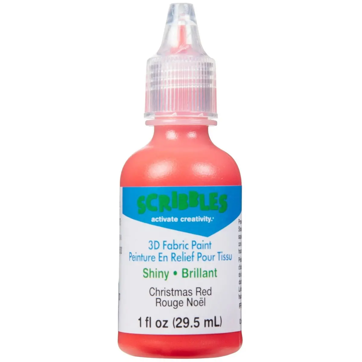 Scribbles • 3D Textielverf Glanzend 29,5Ml Christmas Red 1