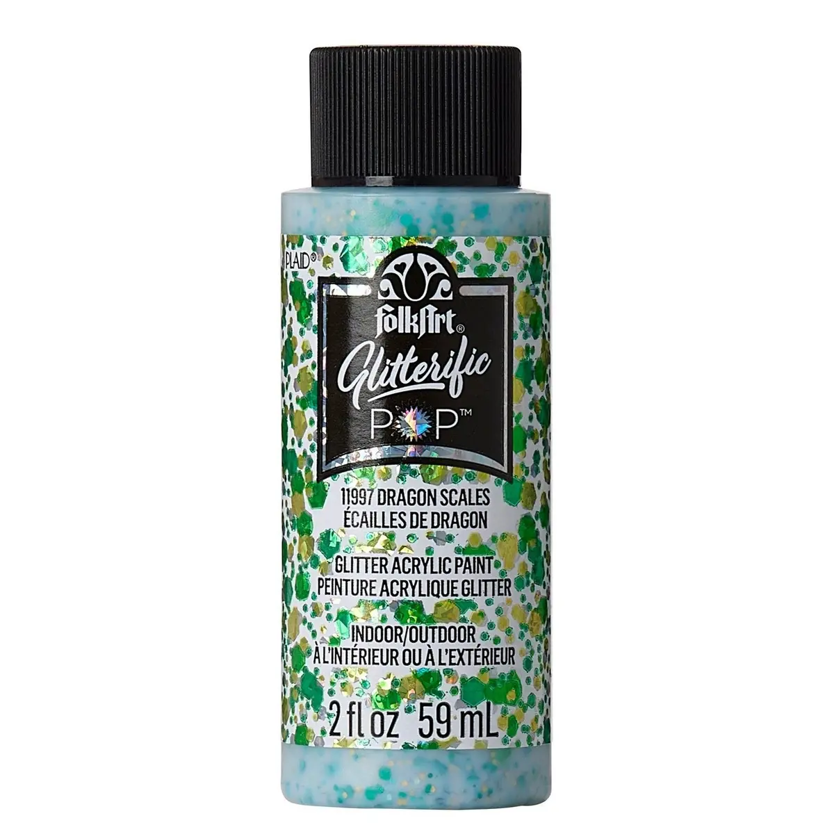 Folkart • Glitterific Pop Acrylic Paint Dragon Scales 59Ml 1