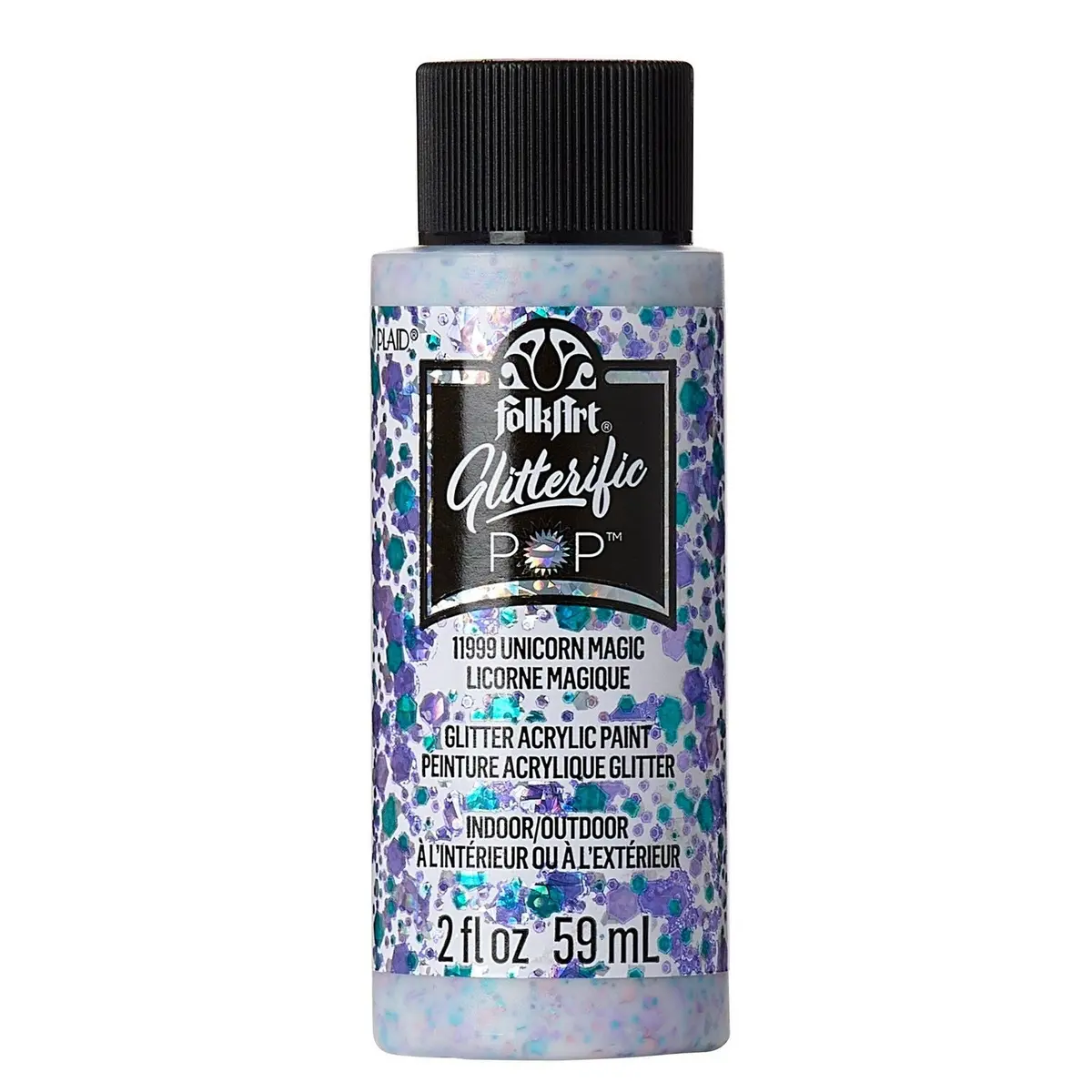 Folkart • Glitterific Pop Acrylic Paint Unicorn Magic 59Ml 1