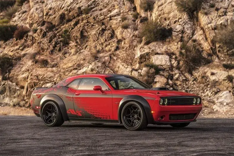 Avs 2008+ Dodge Challenger Smooth Front And Rear Fender Flares - Black (4 Pc) 1
