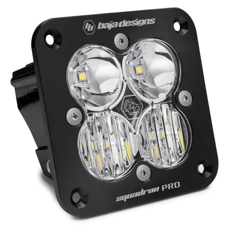 Baja Designs Squadron Pro Driving/Combo Pattern Flush Mount Black Led Light Pod - Clear 1
