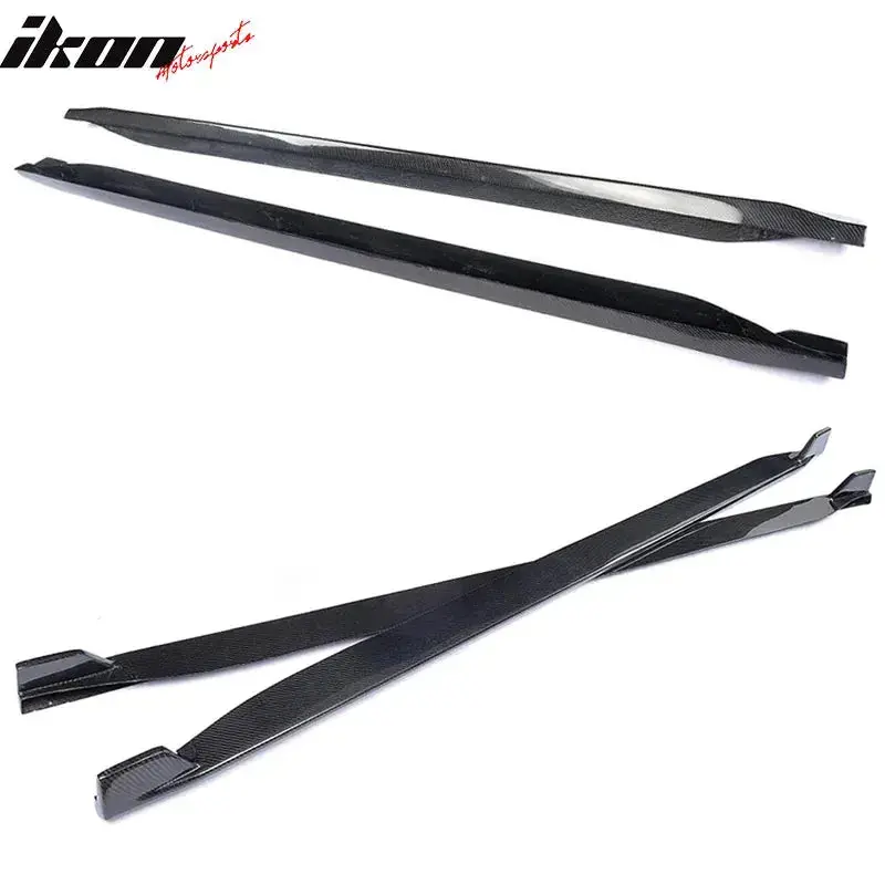 2015-2023 Ford Mustang S550 Coupe Jc Style Side Skirts Carbon Fiber 1