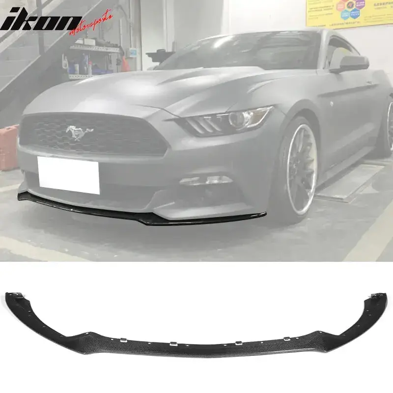 2015-2017 Ford Mustang Coupe Oe Style Front Bumper Lip Carbon Fiber 1