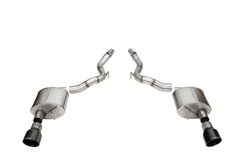 Corsa 2024+ Ford Mustang Gt Sport Axle-Back Dual Rear Exit With 4.5In Black Pvd Pro-Series Tips 1