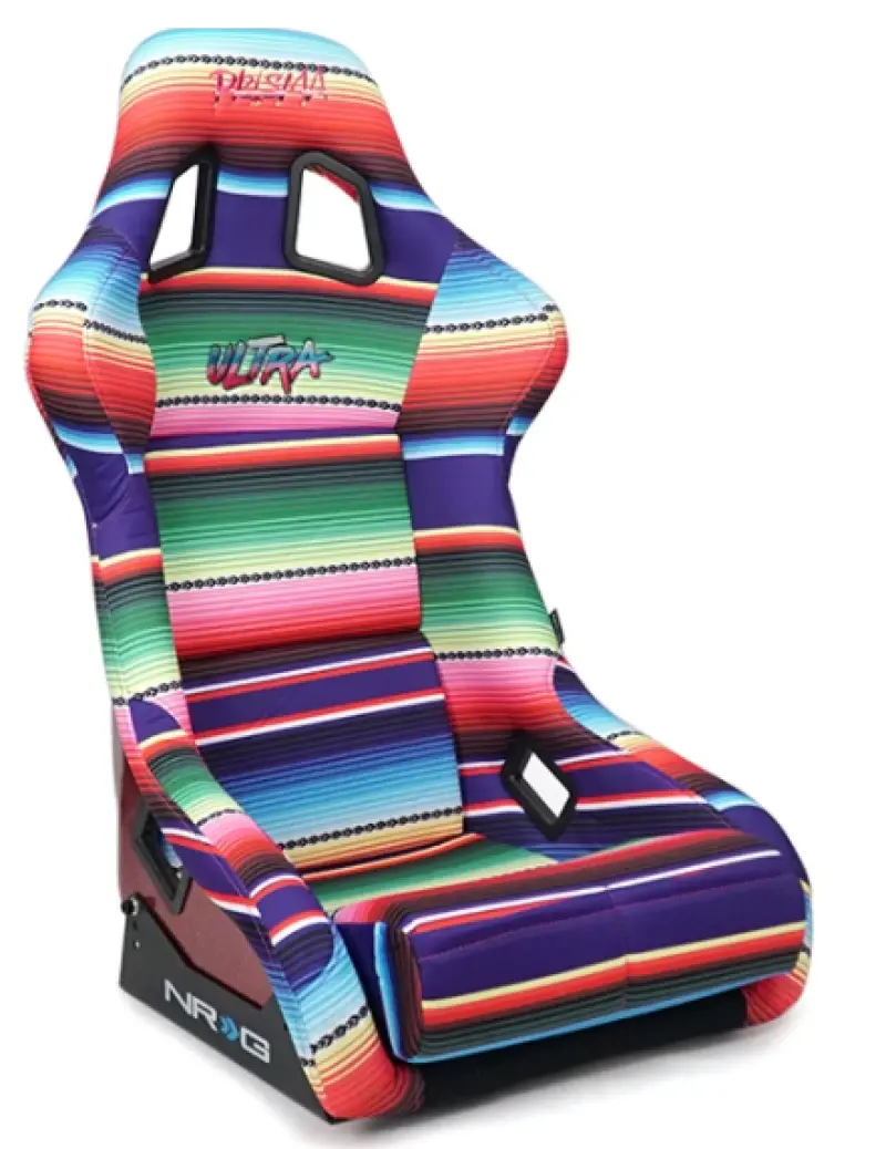 Nrg Frp Bucket Seat Prisma Serepi Edition W/ Red Pearlized Back Mexi-Cali Blanket Print - Large 1