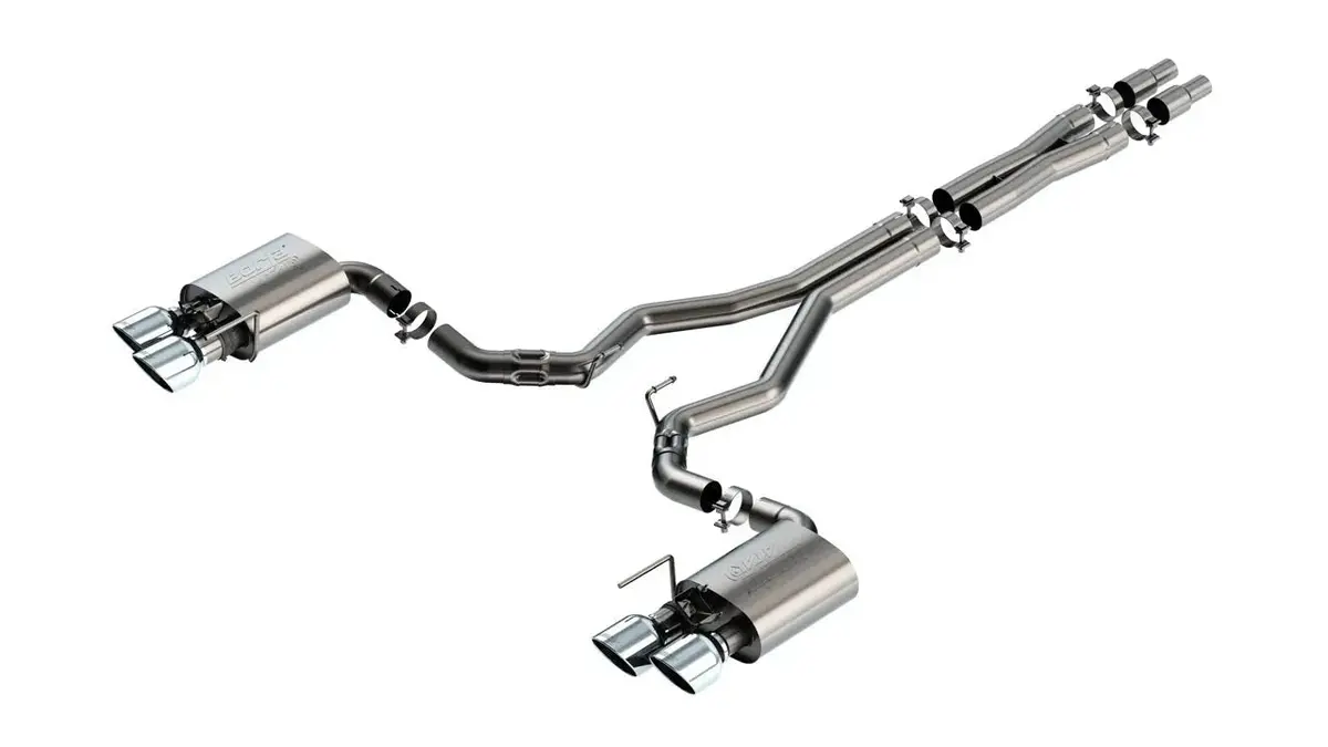 Borla 2024 Ford Mustang Dark Horse 5.0L V8 W/ Active Exhaust Atak Cat-Back Exhaust System 1