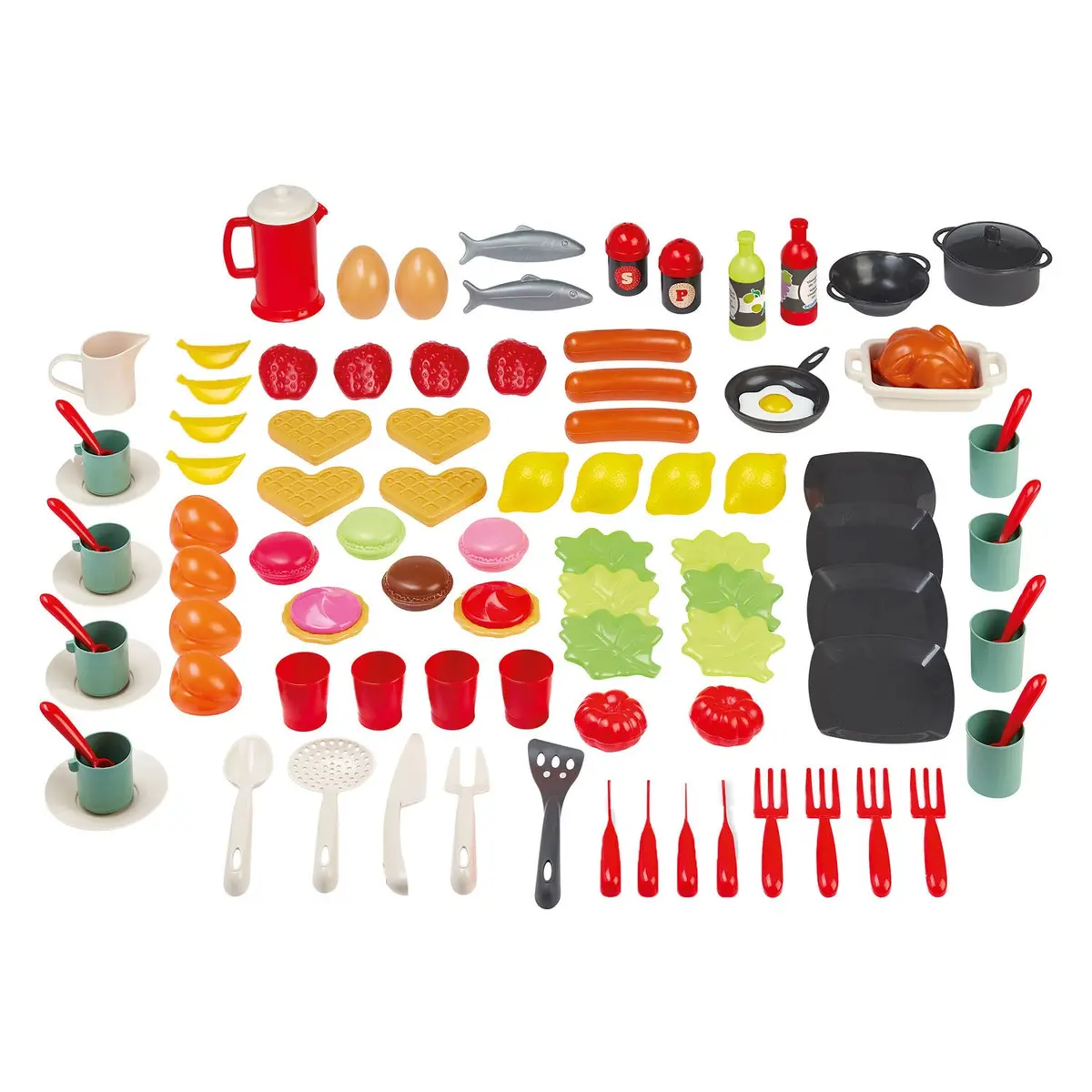Ecoiffier 100% Chef Eten En Servies Set - 100Dlg. 1